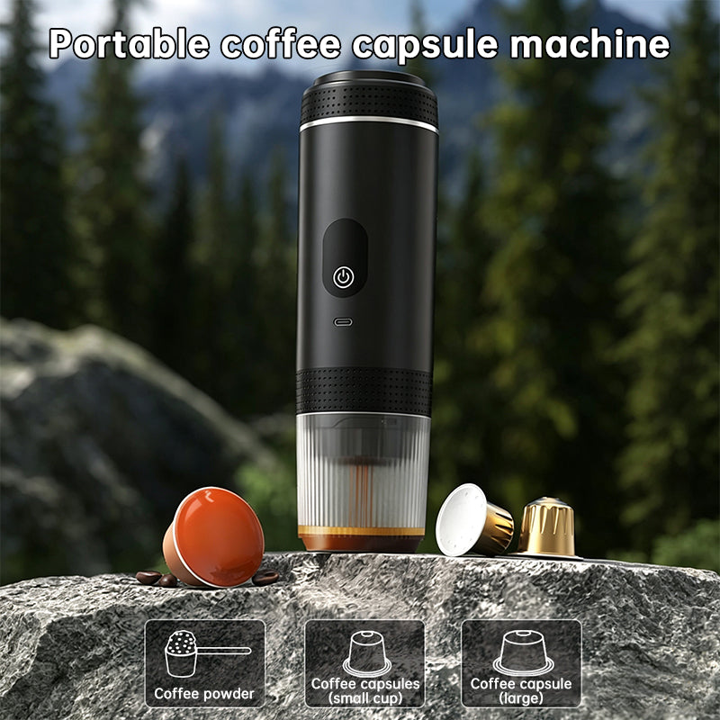Cafetera Espresso Portátil 3 en 1 con Pantalla Digital y Batería 7500 mAh