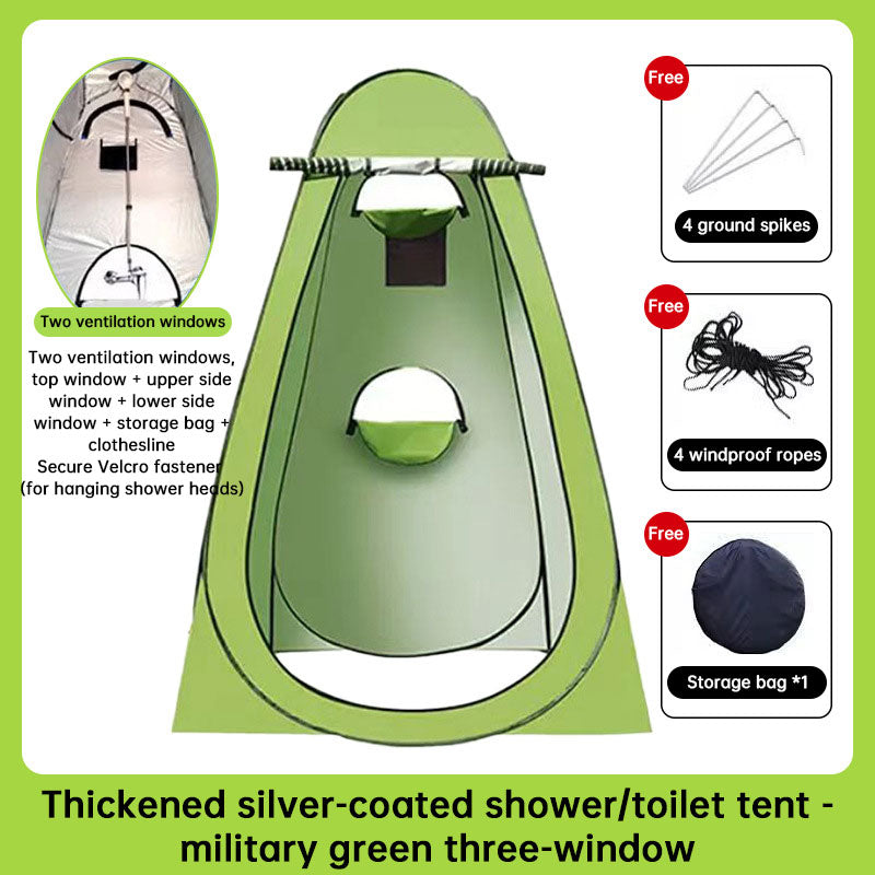 Tienda de Privacidad Pop-Up - Ducha Exterior Instantánea y WC Portátil para Camping