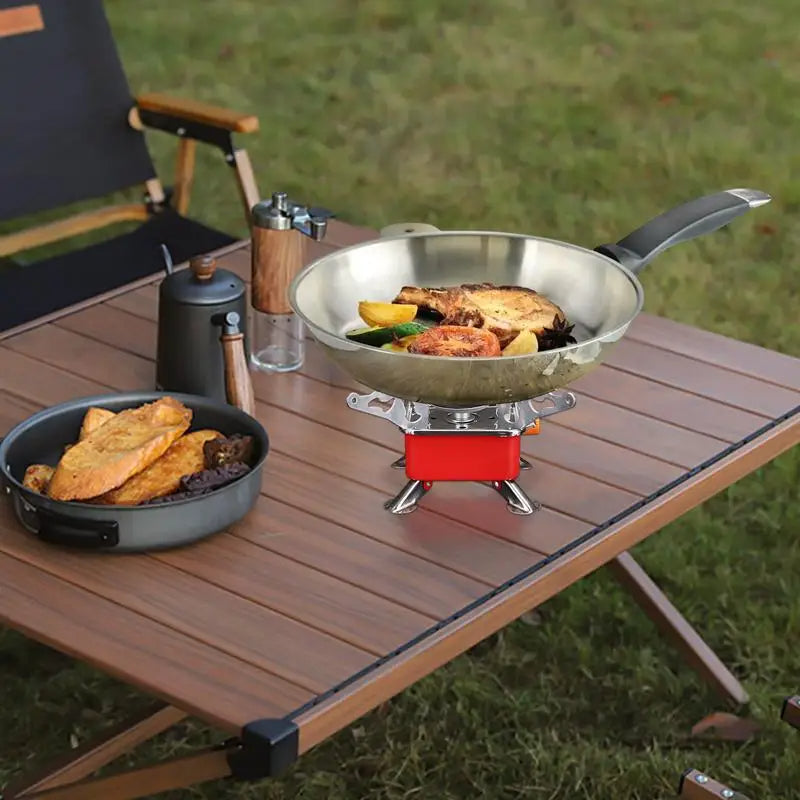 Hornillo de Gas Plegable Cortavientos para Camping y Senderismo