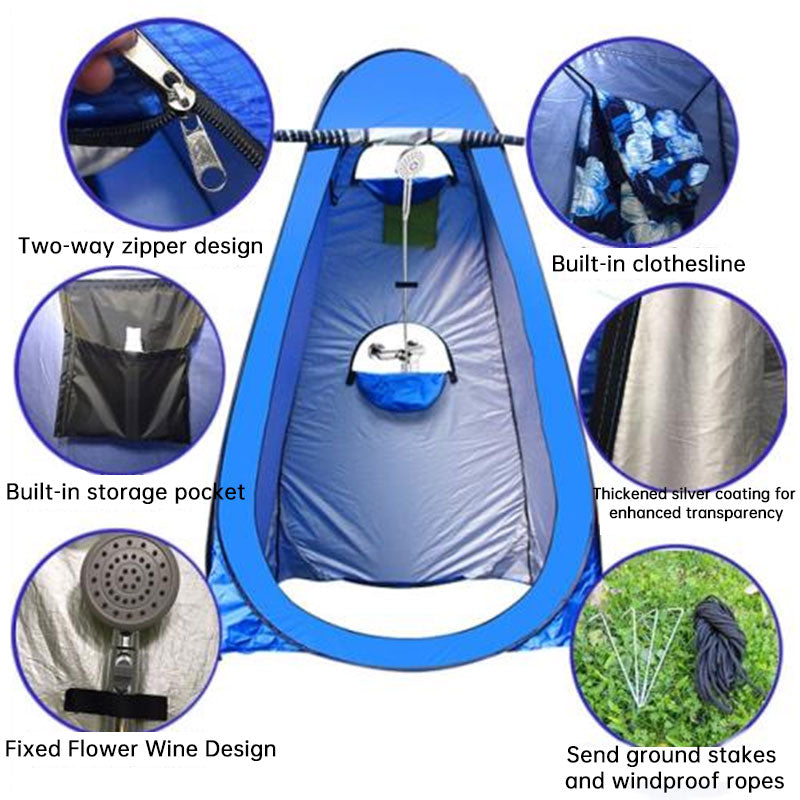 Tienda de Privacidad Pop-Up - Ducha Exterior Instantánea y WC Portátil para Camping
