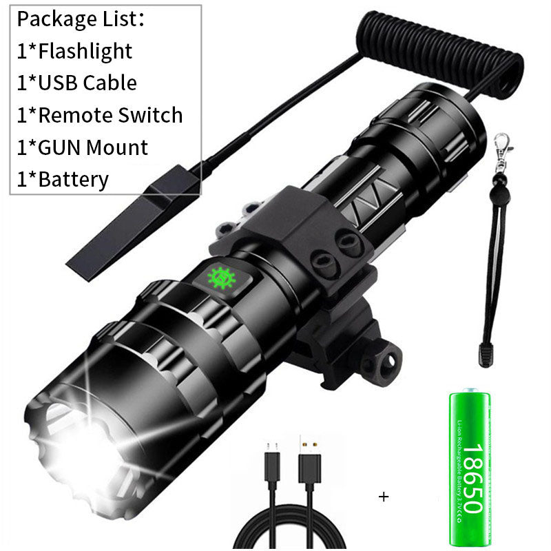 Linterna Táctica LED XML-L2 1600 lm 10W con Carga USB Directa