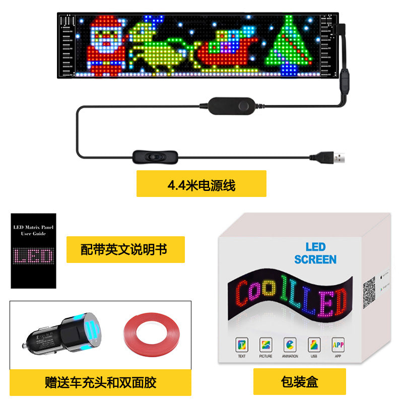 Pantalla LED Flexible para Coche con Control por App Bluetooth y RGB