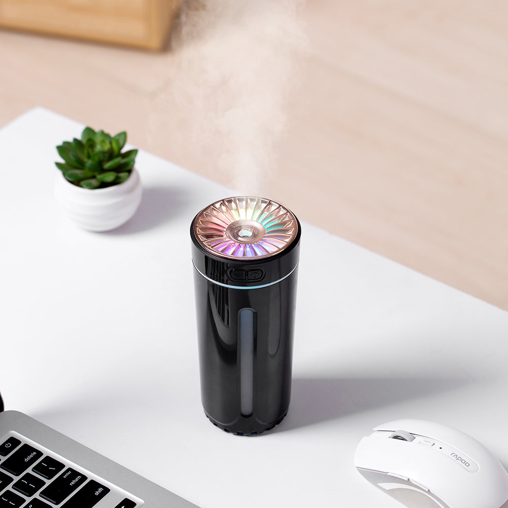 Humidificador USB Aromaterapia para Coche | Luz Nocturna Multicolor
