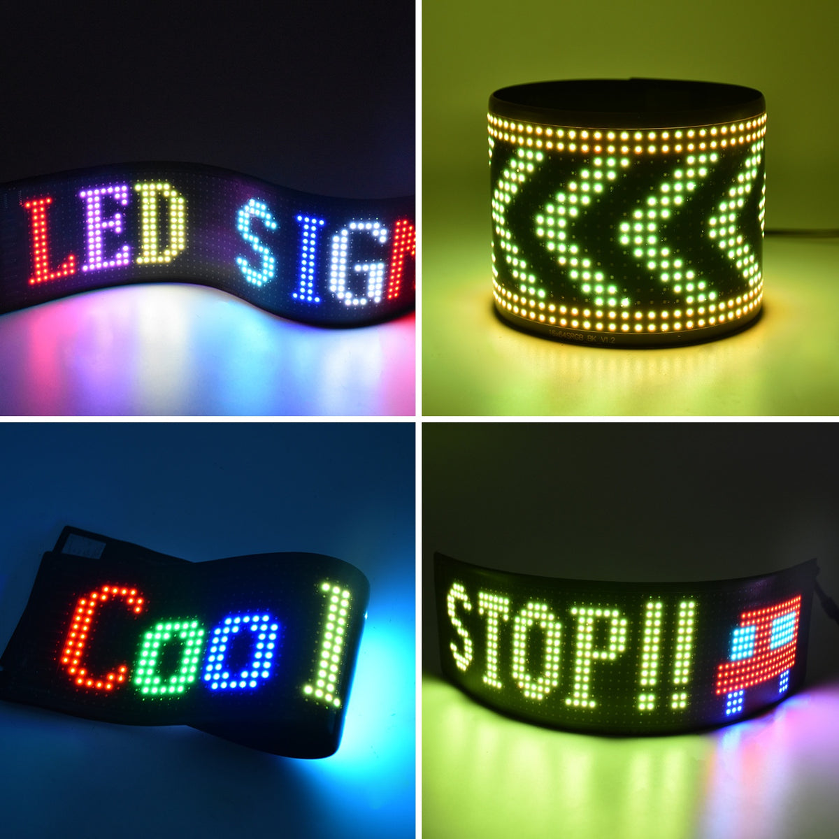Pantalla LED Flexible para Coche con Control por App Bluetooth y RGB