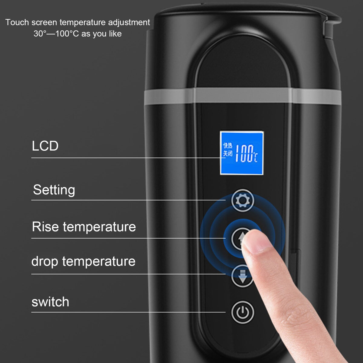 Termo Calefactor para Coche y Camión 12V/24V 420ml con Control de Temperatura