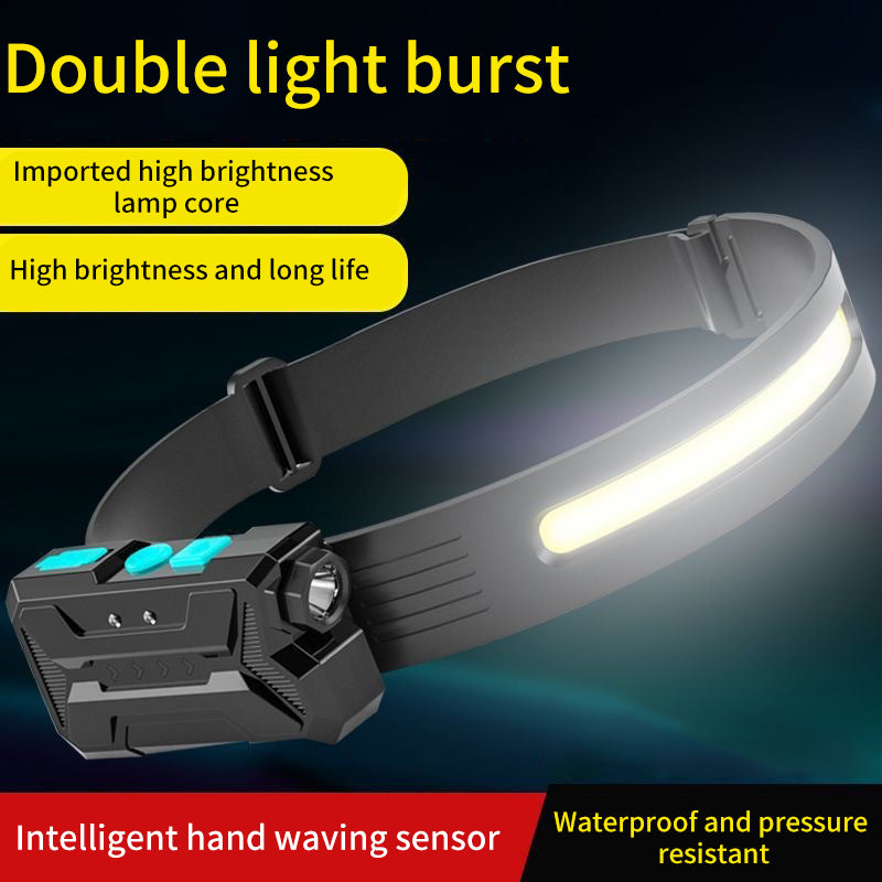 Frontal LED COB Recargable USB para Ciclismo y Running Nocturno