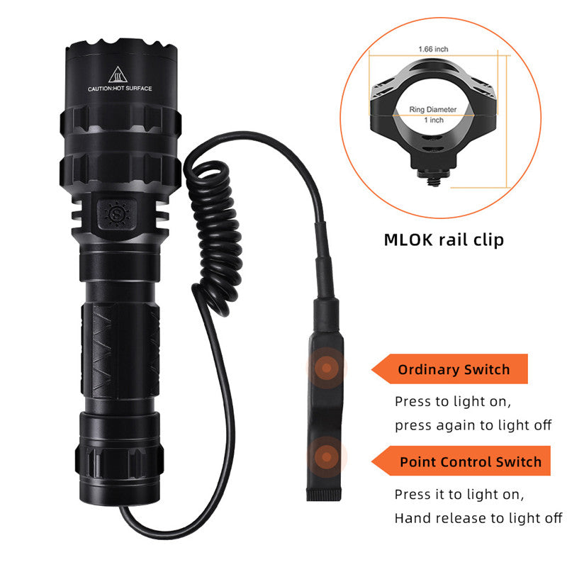Linterna Táctica LED XML-L2 1600 lm 10W con Carga USB Directa