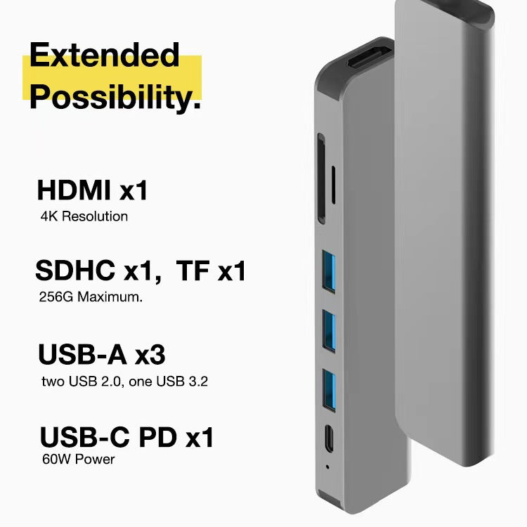 Docking Station 7 en 1 USB-C para Portátil y Tablet