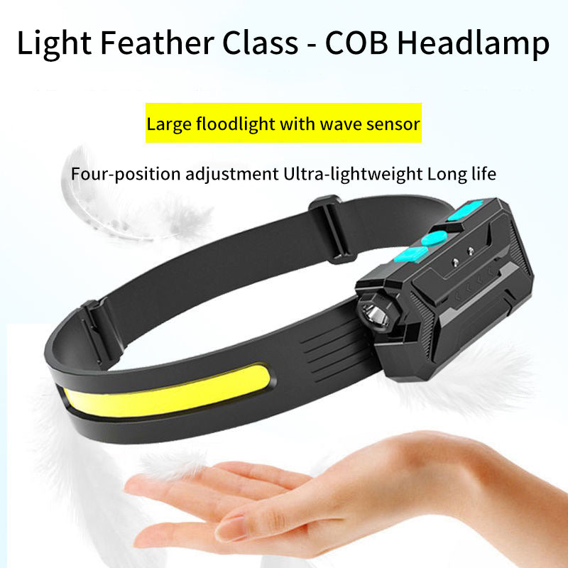 Frontal LED COB Recargable USB para Ciclismo y Running Nocturno