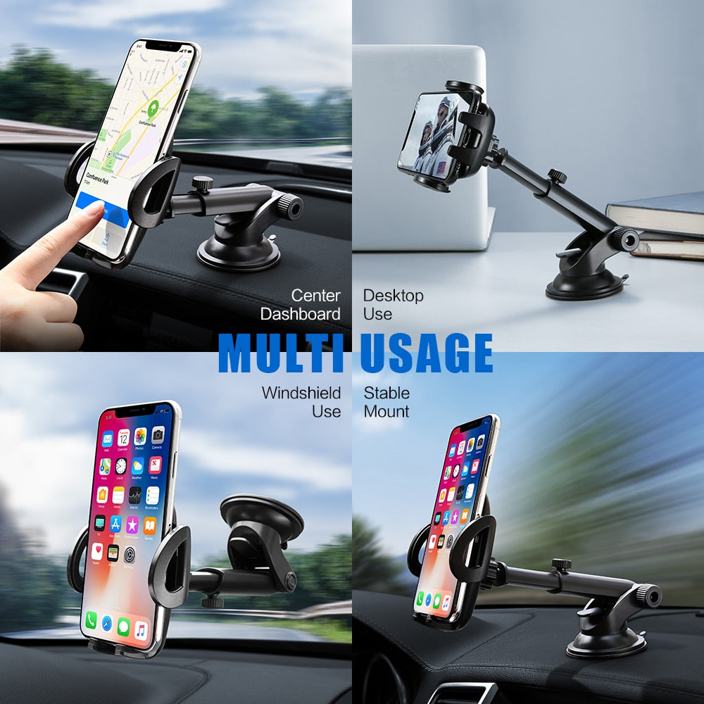 Soporte Móvil para Coche con Ventosa y Rotación 360º Universal