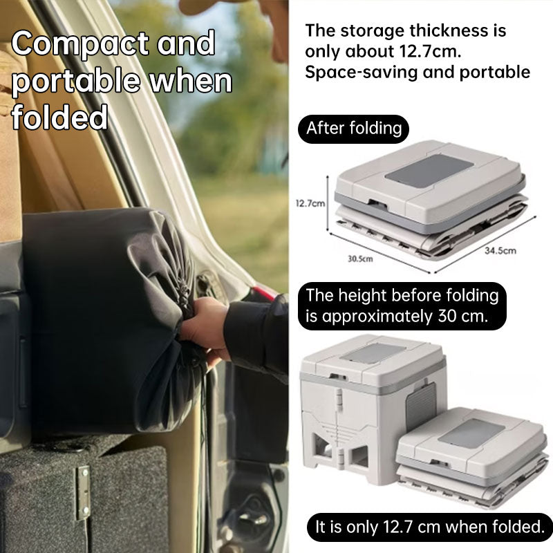 WC Portátil Plegable para Coche y Camping - Taburete de Emergencia Exterior con Diseño Antiolor, WC de Viaje para Adultos