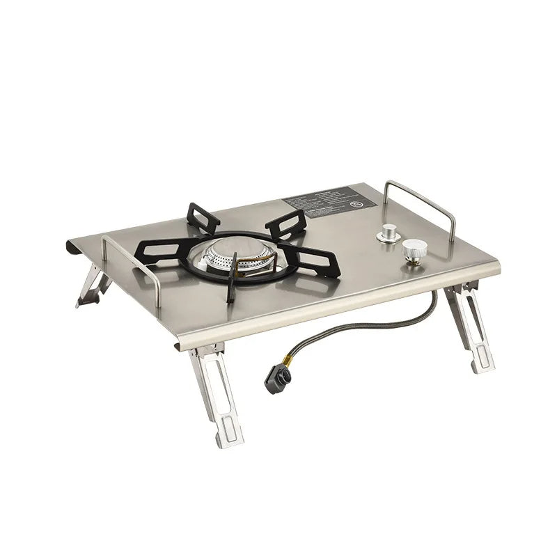 Hornillo de Gas Plegable IGT 4000W Acero Inoxidable para Camping