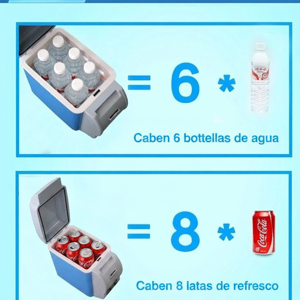 Capacidad: 6 botellas o 8 latas