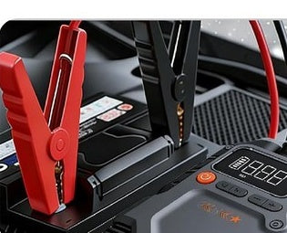 Arrancador de Batería Jump Starter 16000mAh con Compresor de Aire e Inflador para Coche