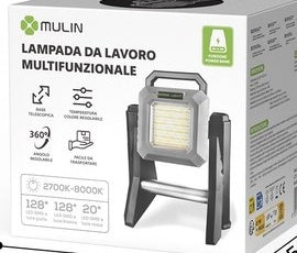 Foco de Trabajo LED Portátil 64W con Trípode Telescópico 360° y Power Bank