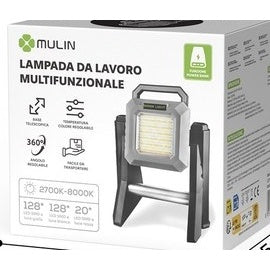 Foco de Trabajo LED Portátil 64W con Trípode Telescópico 360° y Power Bank