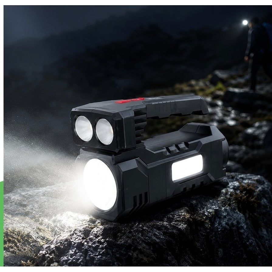 Linterna Portátil Recargable 2 en 1 con 9+20 LED, 5+2 Modos y Power Bank